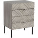 Noemi 32 X 24 inch Light Grey / Black Night Stand